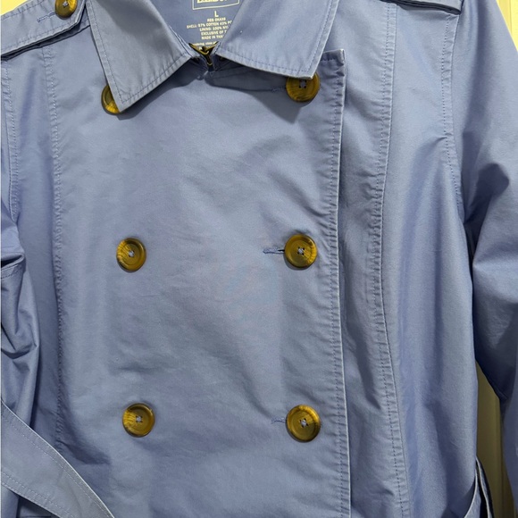 L.L. Bean Women's Elegant Blue Trench Coat - Picture 5 of 7